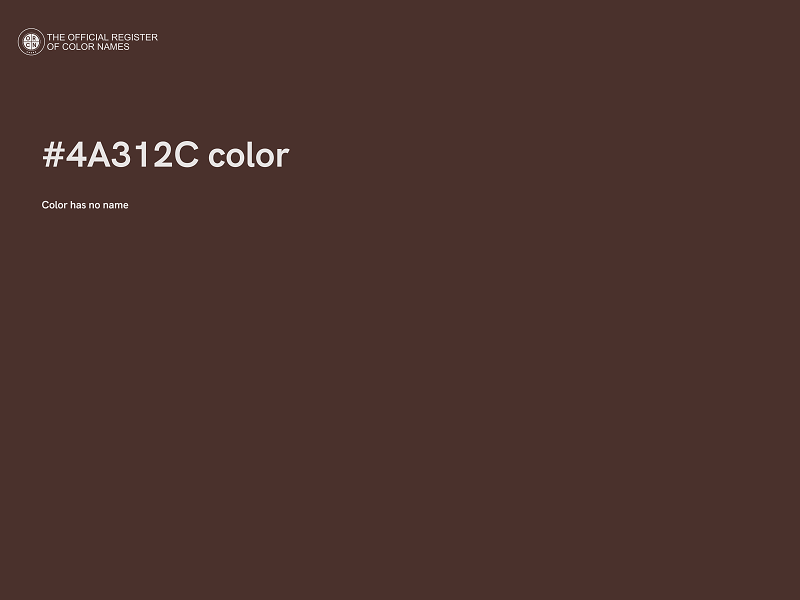 #4A312C color image