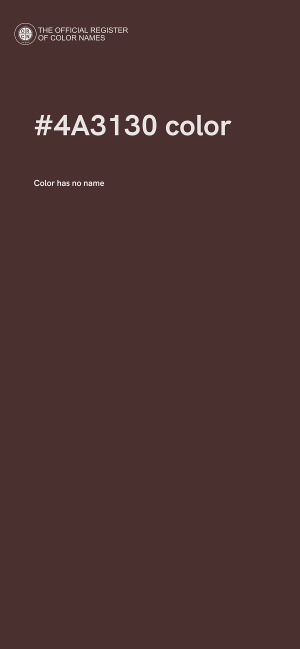 #4A3130 color image