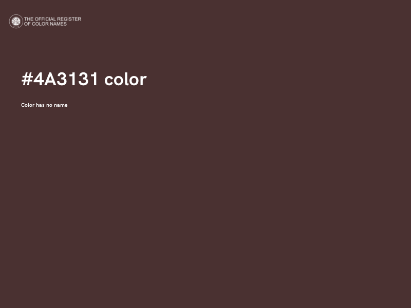 #4A3131 color image