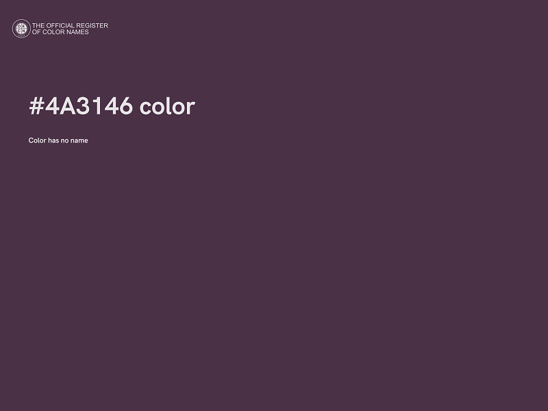 #4A3146 color image