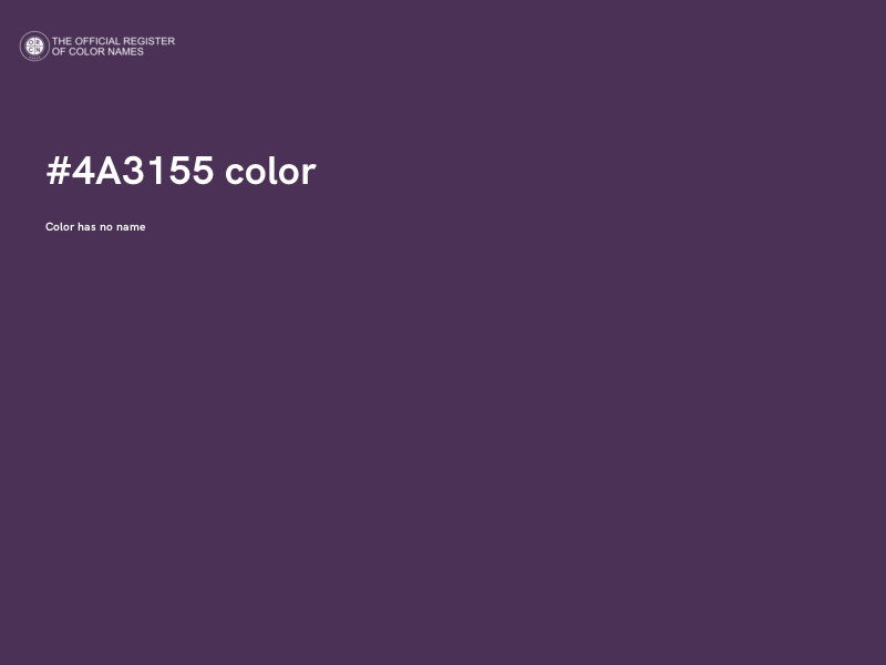 #4A3155 color image
