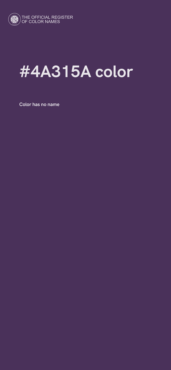 #4A315A color image