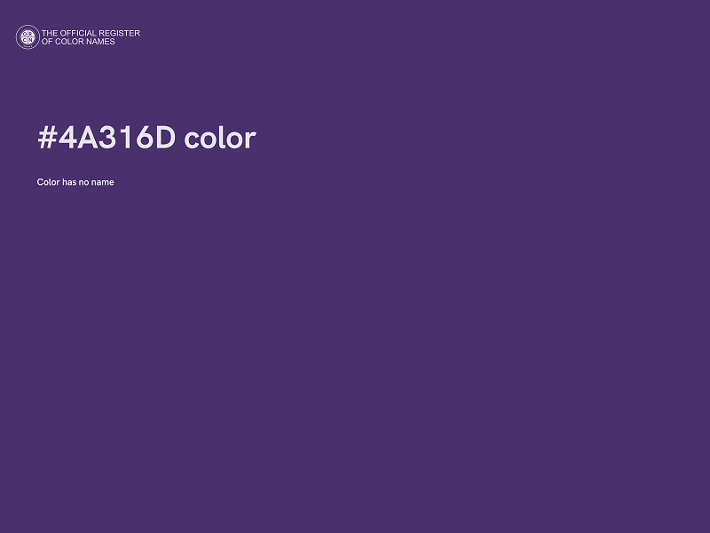 #4A316D color image