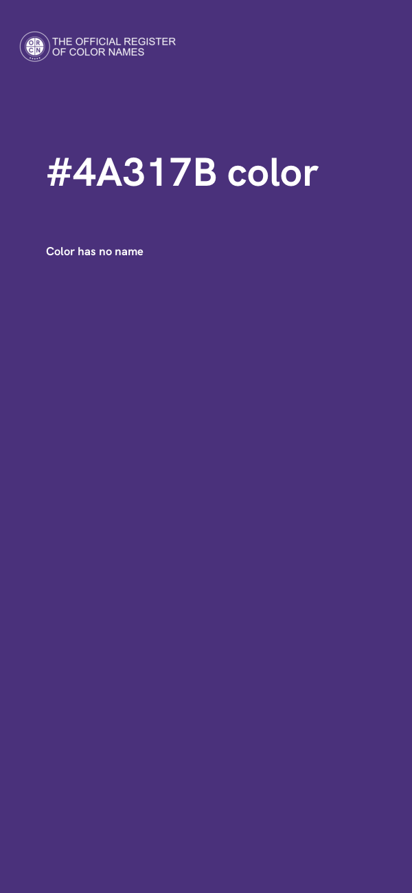 #4A317B color image