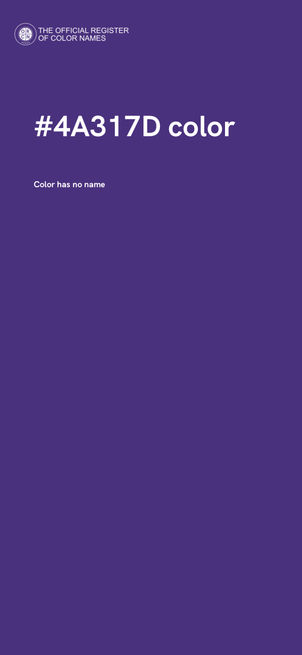 #4A317D color image