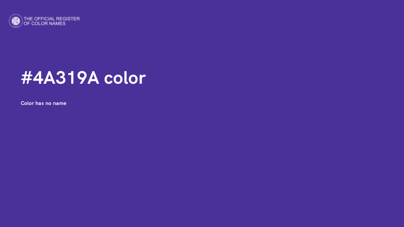 #4A319A color image