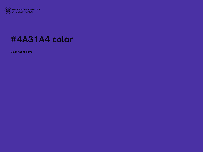 #4A31A4 color image