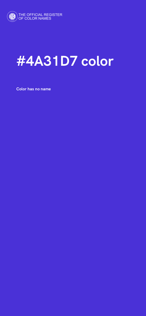 #4A31D7 color image