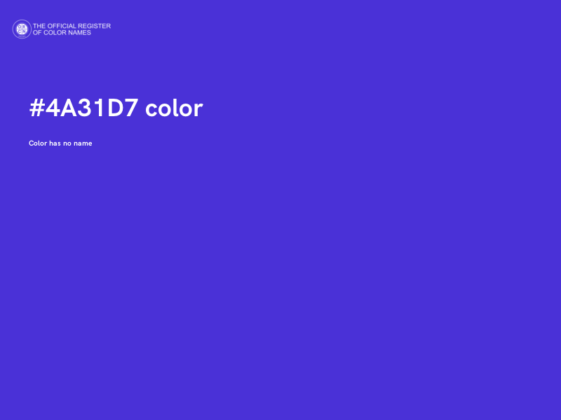 #4A31D7 color image