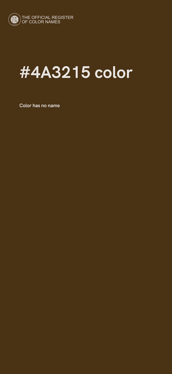 #4A3215 color image