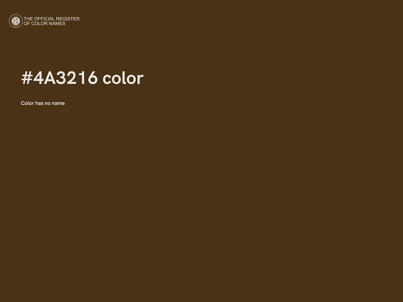 #4A3216 color image