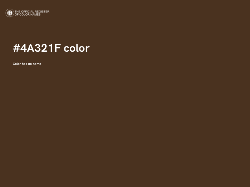 #4A321F color image