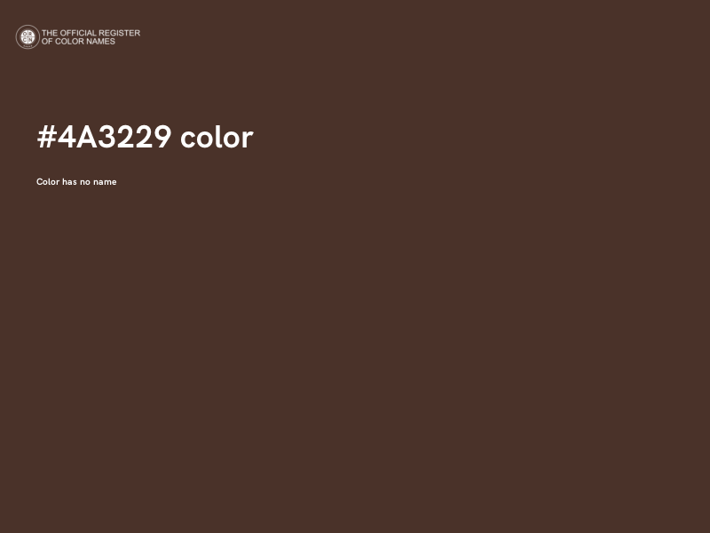 #4A3229 color image