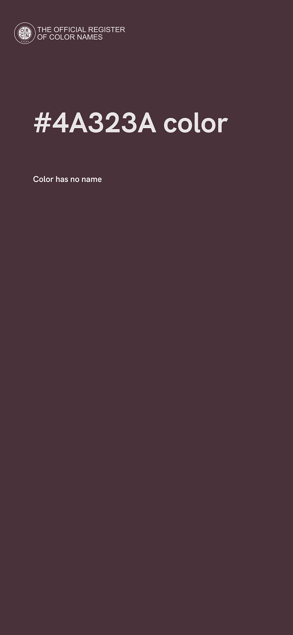 #4A323A color image