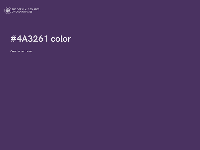 #4A3261 color image