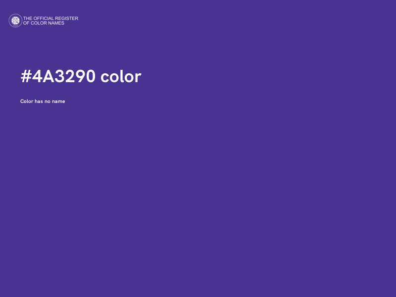 #4A3290 color image