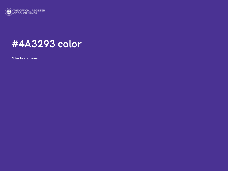 #4A3293 color image