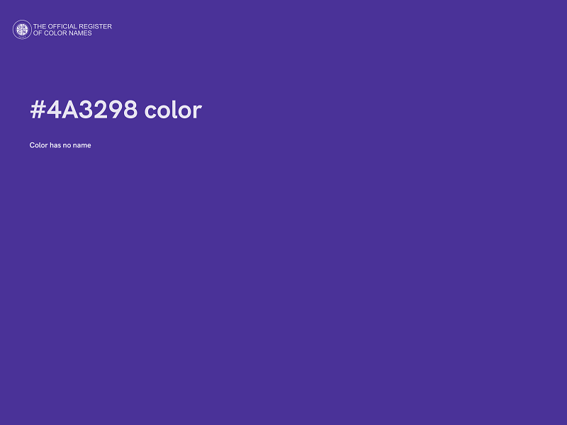 #4A3298 color image