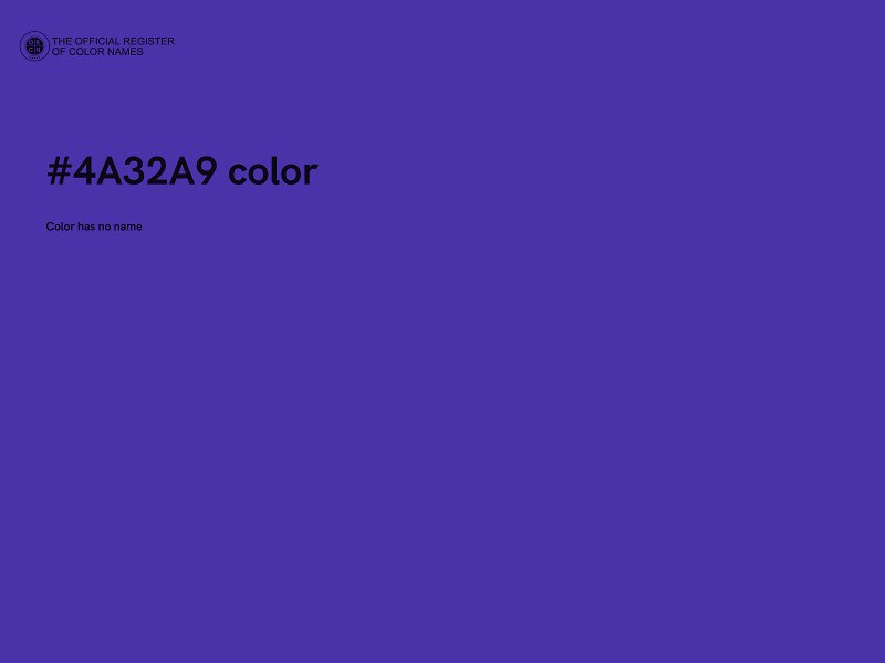 #4A32A9 color image