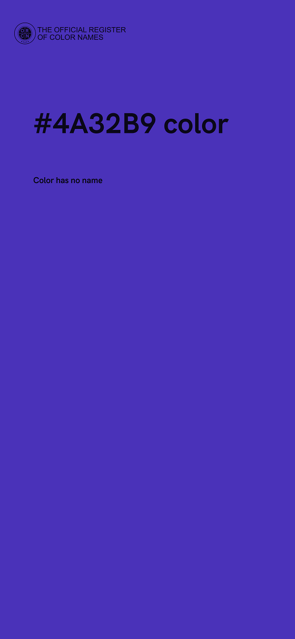 #4A32B9 color image