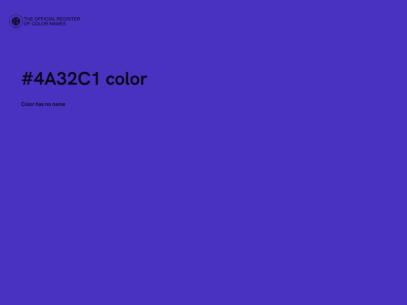 #4A32C1 color image