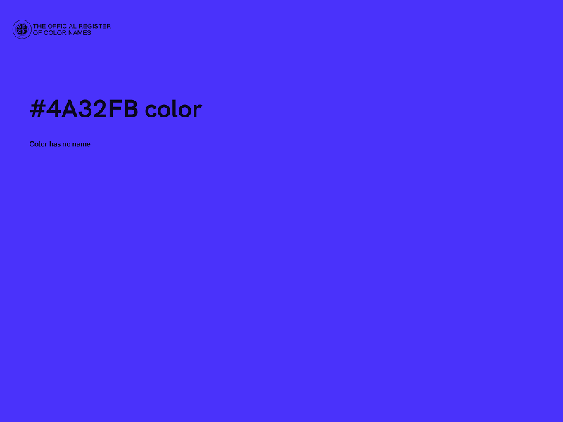 #4A32FB color image