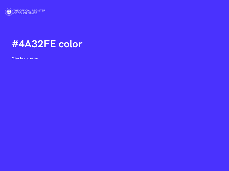 #4A32FE color image