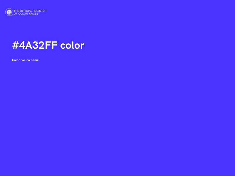 #4A32FF color image