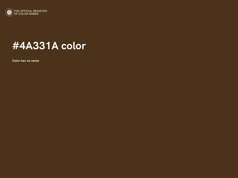 #4A331A color image