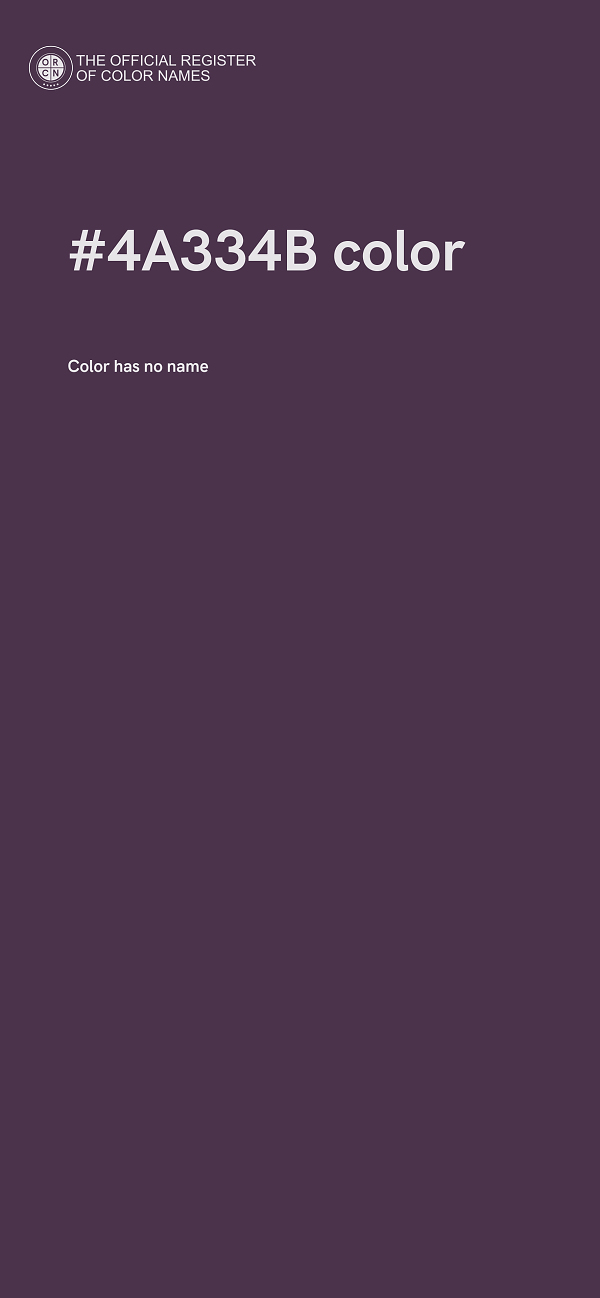 #4A334B color image