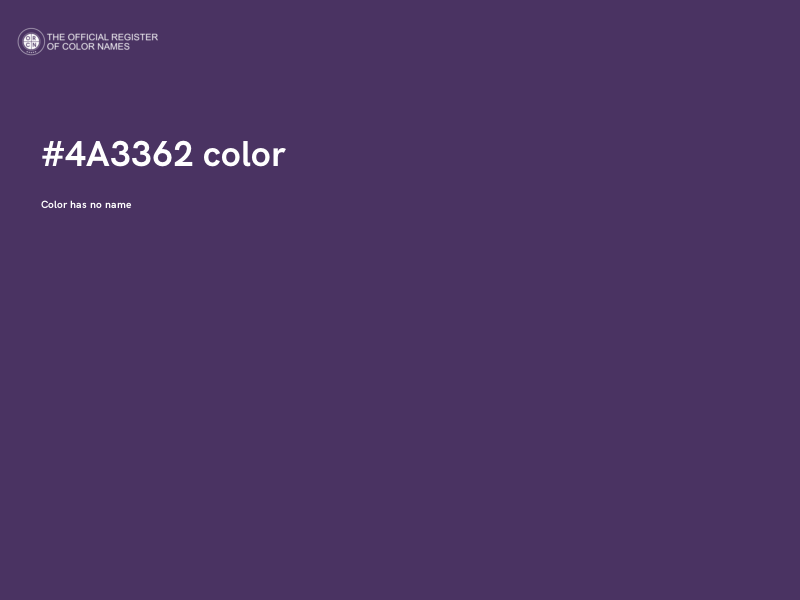 #4A3362 color image