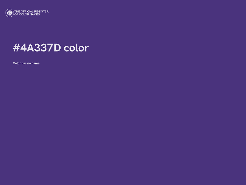 #4A337D color image