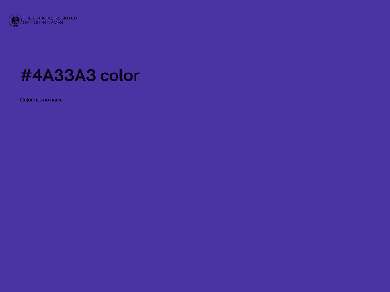 #4A33A3 color image