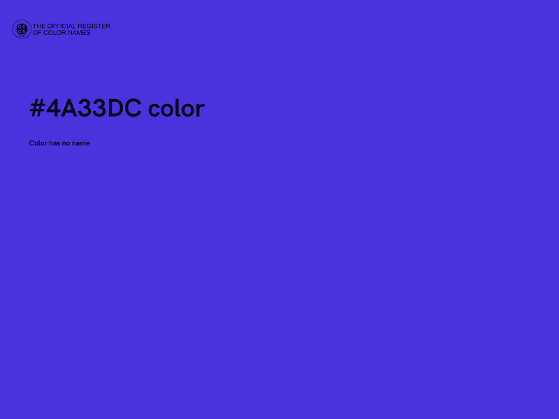 #4A33DC color image