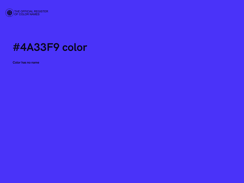 #4A33F9 color image