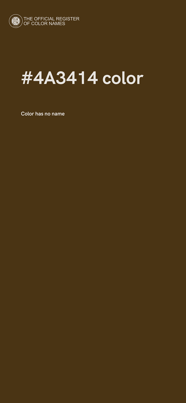 #4A3414 color image