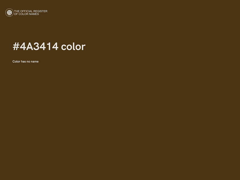 #4A3414 color image