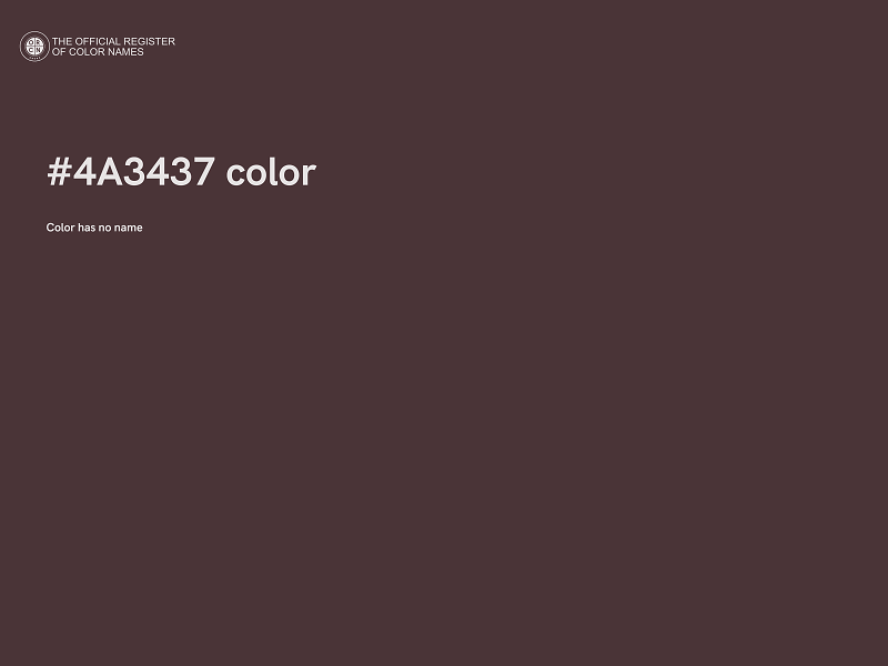 #4A3437 color image