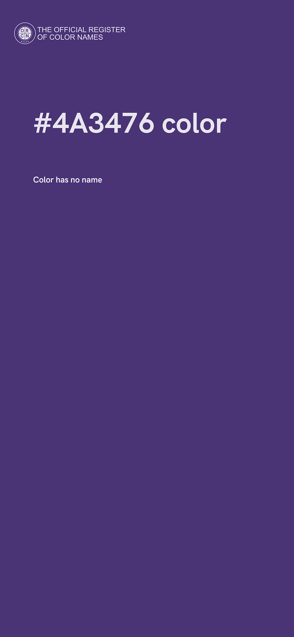 #4A3476 color image