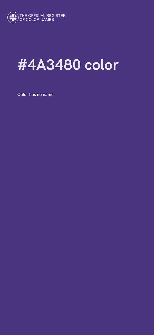 #4A3480 color image