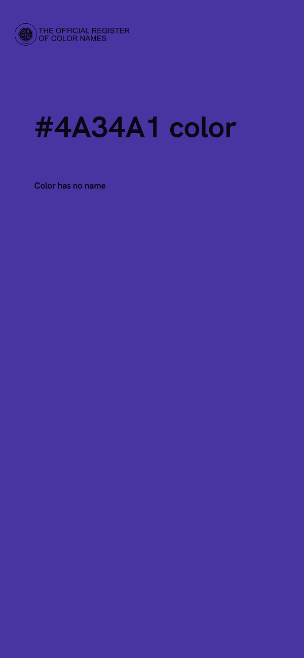 #4A34A1 color image