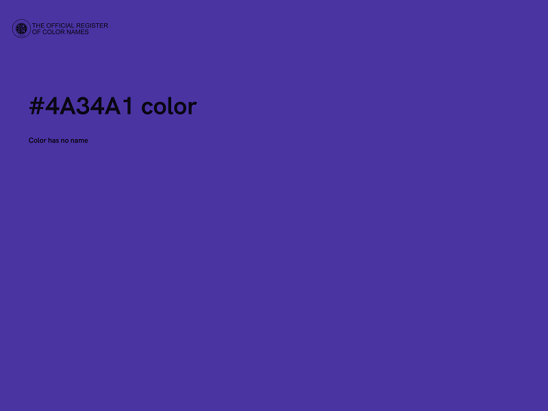 #4A34A1 color image