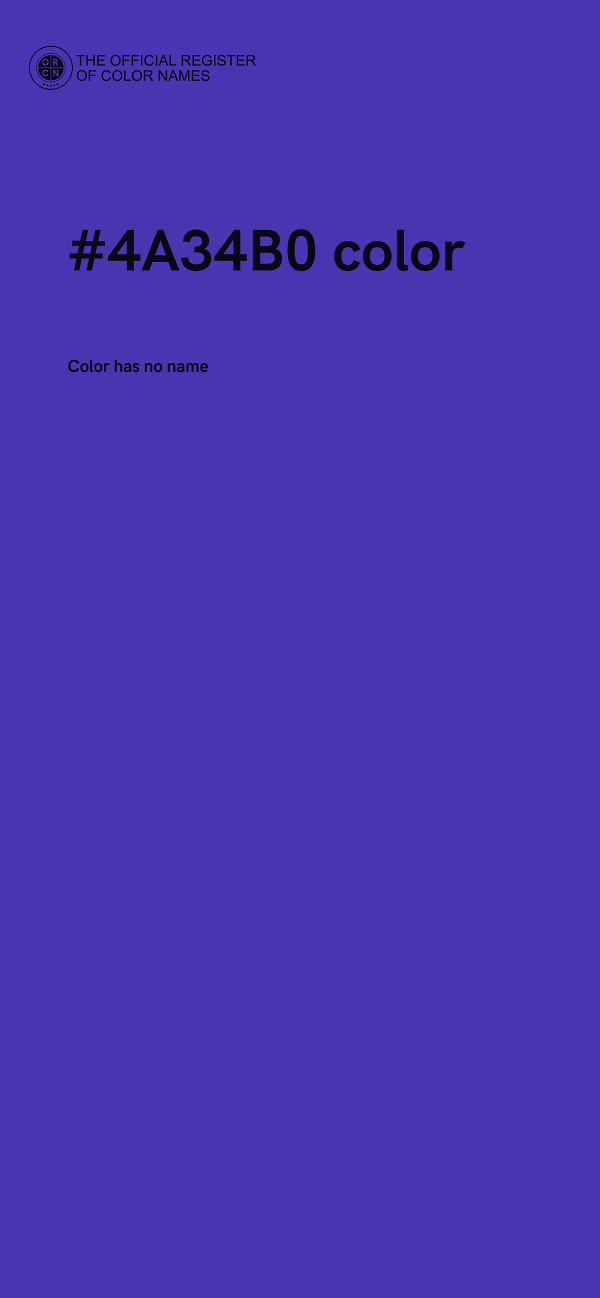 #4A34B0 color image