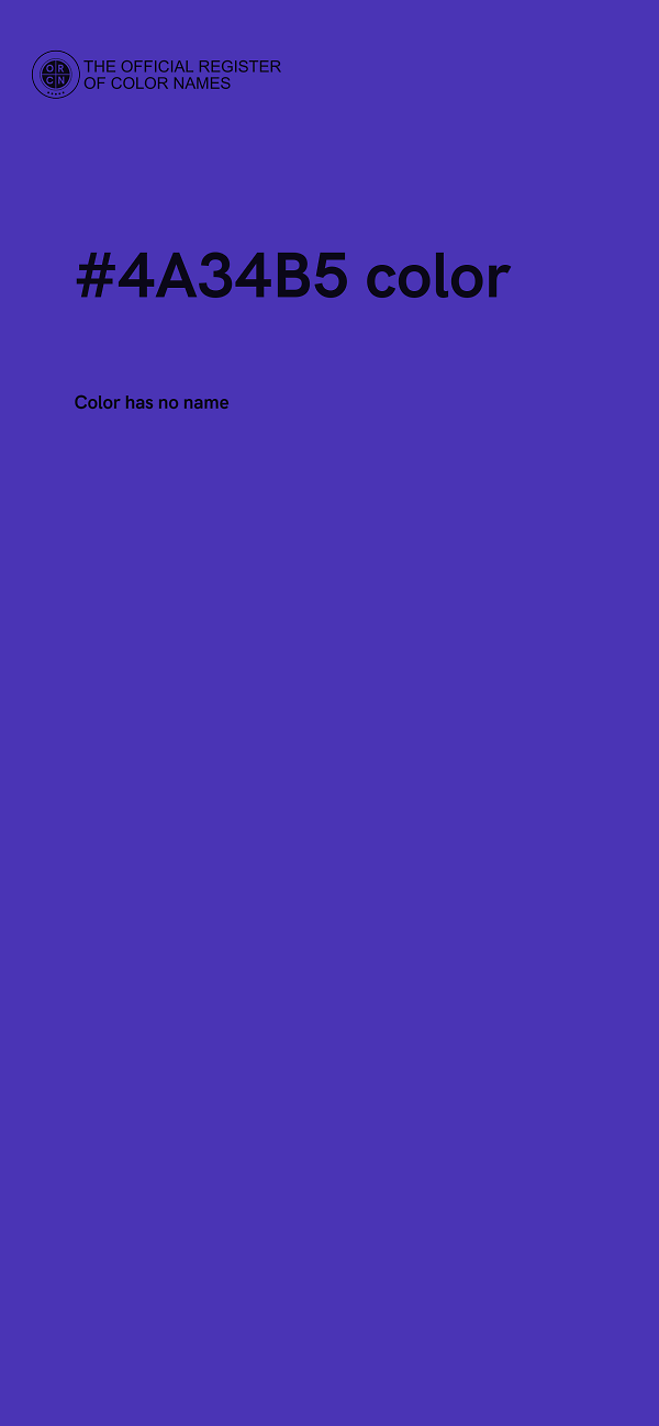 #4A34B5 color image