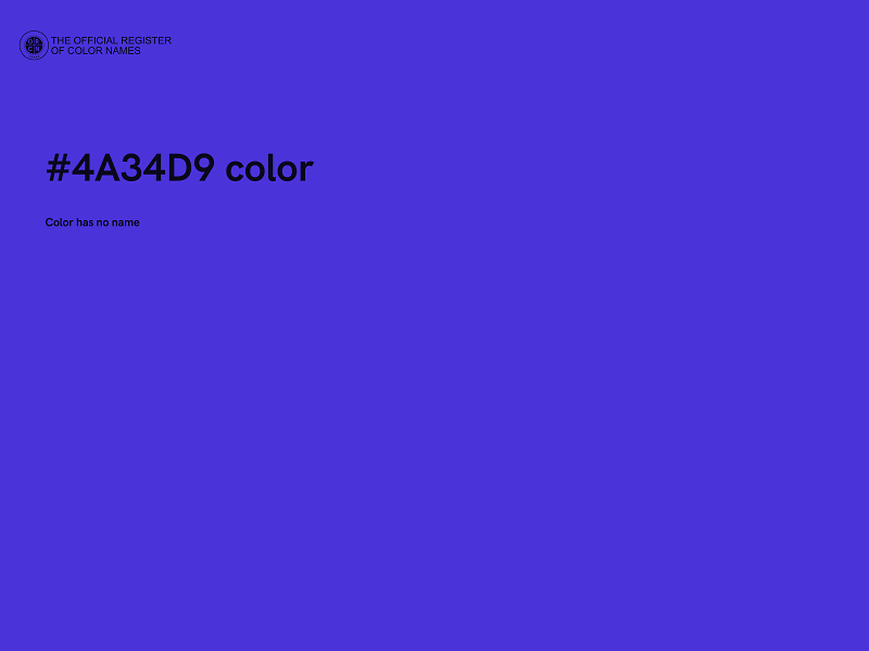 #4A34D9 color image