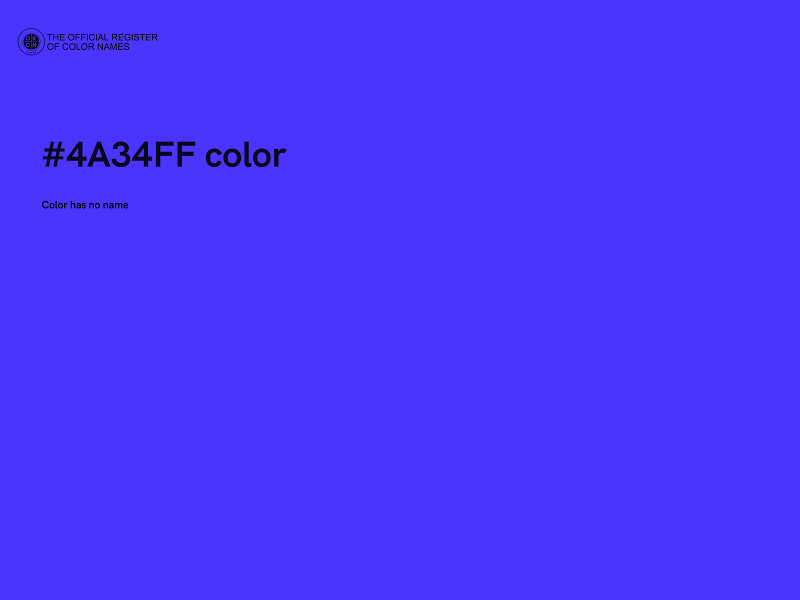 #4A34FF color image