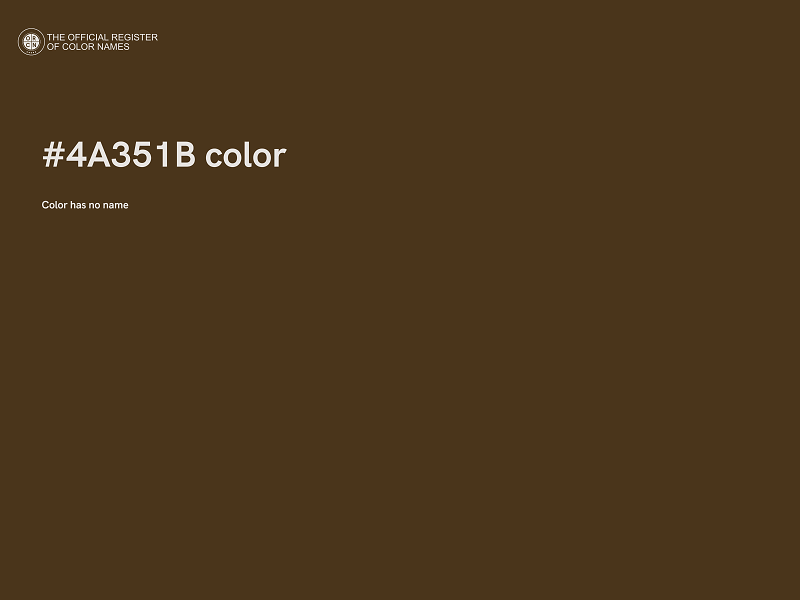 #4A351B color image