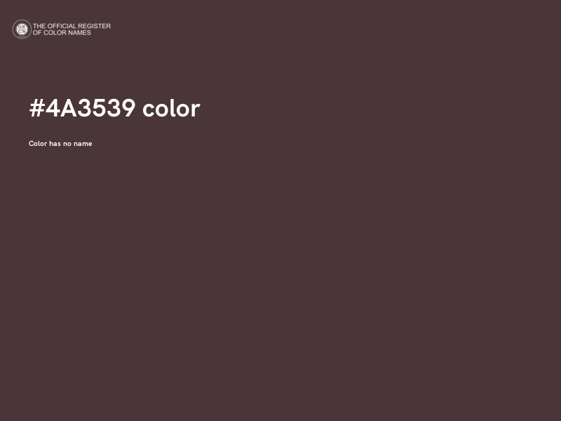 #4A3539 color image
