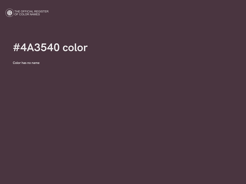 #4A3540 color image