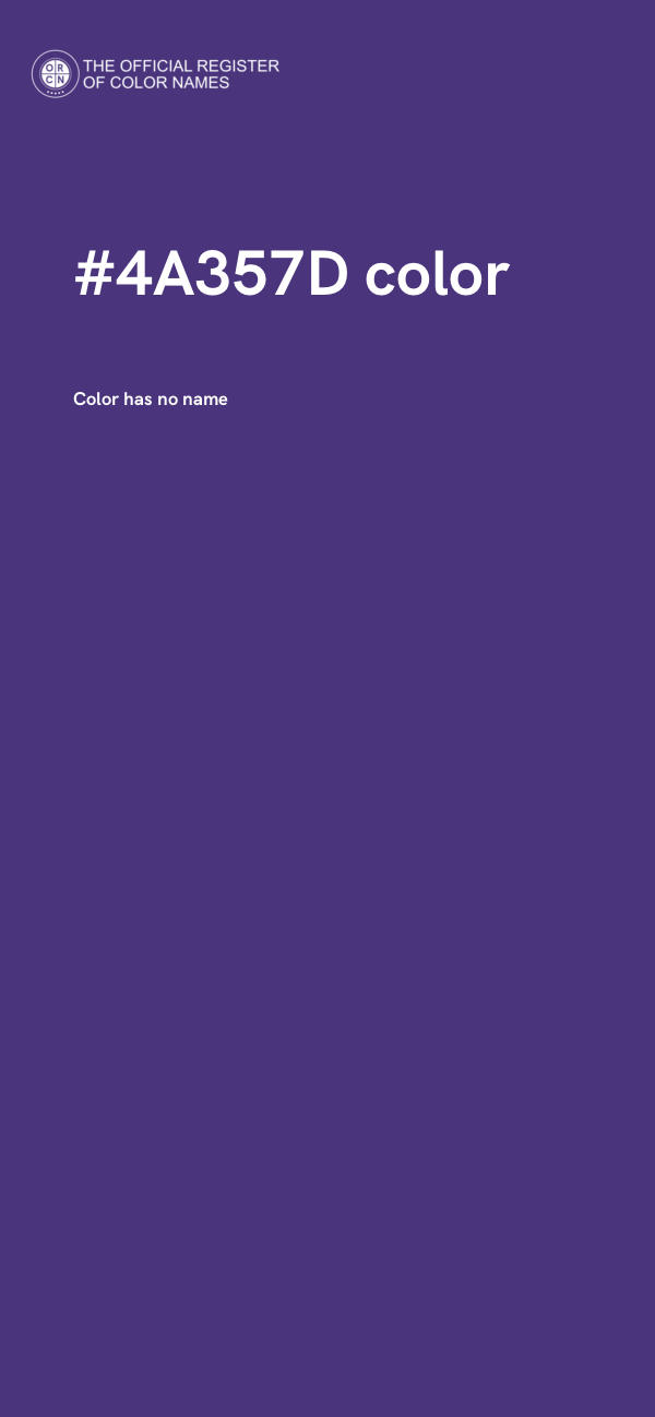 #4A357D color image